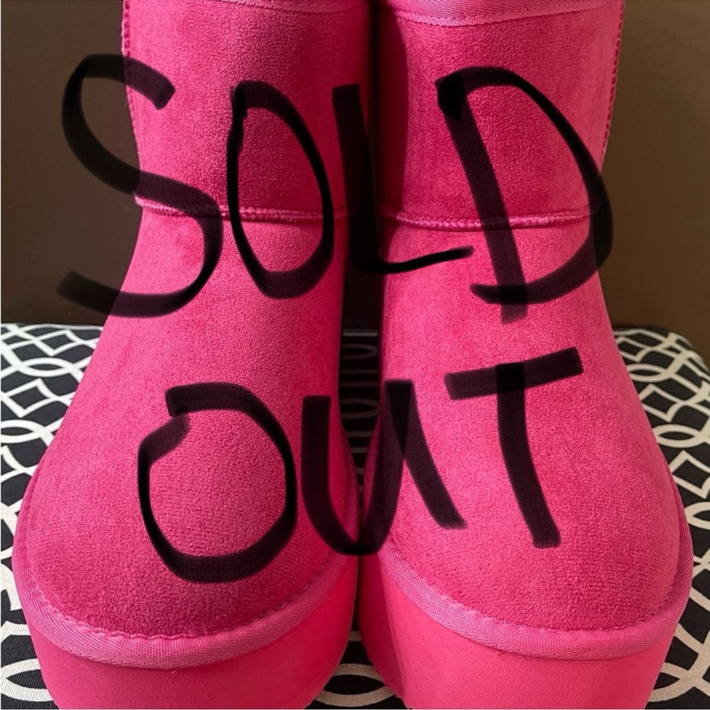 Pink Suede Boots